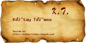 Kátay Tímea névjegykártya