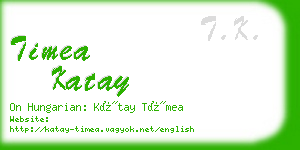 timea katay business card